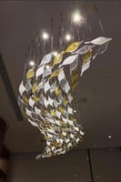 ثريا ورقة كريستال زجاجي فخم 200*80 عدد 100 ورقة