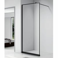 حاجز دش شاور زجاج سادة بحواف سوداء 14117