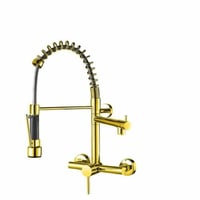 خلاط مطبخ جداري اوتوماتيك سحب سستة مودرن ذهبي NE-1...