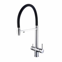 خلاط مطبخ وفلتر مياه كروم خطين NE-16127 S/S