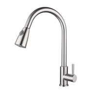 خلاط مطبخ سحب رقبة فضي مطفي