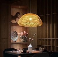 مصباح القبة خيزران تراثي عدة مقاسات