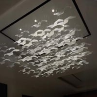 ثريا ورقة حلزوني زجاجي فخم عدة مقاسات