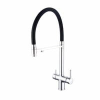 خلاط مطبخ وفلتر مياه كروم لامع خطين NE-16127 1S