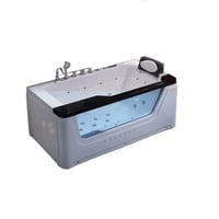 جاكوزي استحمام ابيض بانارة 180*90سم