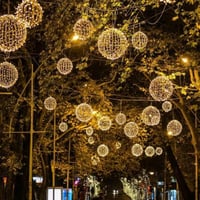 إضاءة حدائق كرات مضيئة صفراء