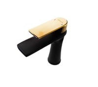 خلاط مغسلة ذهبي اسود انيق