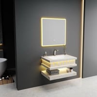 مغسلة بورسلان 80 سم محزم 3 لون قص ليزر