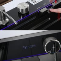 مجلى حوض مطبخ ستانلس شلالين المطور رمادي اسود 75*4...