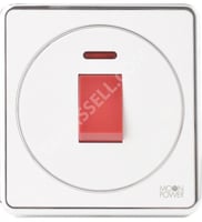 مفتاح سخان 20 امبير عصر ابيض فضي