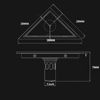 صفاية زاوية مفرع بلاط استيل كروم