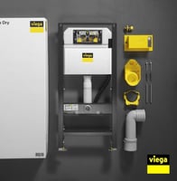 سيفون مخفي دفن مخفي فيجا كامل مع ضفطة مربعة VIEGA