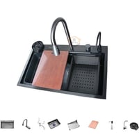 مجلى حوض مطبخ ستانلس ستيل الشلال 75*46 سم