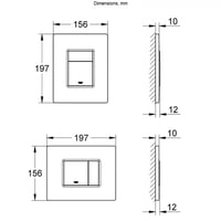 وجة ضغاط كروم لزوم سيفون دفن مربع جروهي