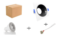 بكج اطار كشاف ضد التوهج مربع مع لمبة سبوت وهولدر ب...