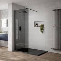 حاجز دش شاور زجاج سادة مضلل اسود NE-14124