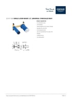 خلاط مغسلة دفن كروم وجه مع قلب لينير جروهي