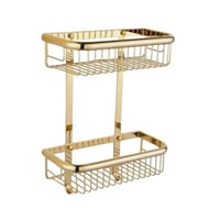 رف حمام دورين استيل ذهبي و فضي اوريسا