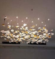 ثريا ورقة القيقب الزجاجية العصرية 200*100