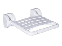 كرسي حمام معلق لكبار السن قابل لطي ابيض