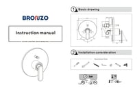 وجه خلاط دفن خطين ذهبي دائري ماركة برونزو