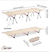 سرير نوم للتخييم والرحلات قابل للطي