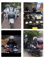 خوذة و دمية للدراجة النارية