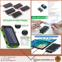 شاحن متنقل مع كشاف بالطاقه الشمسية