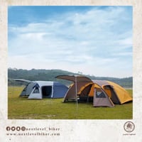 خيمة 3-4 أشخاص مع منطقة المعيشة والنوم المنفصلة