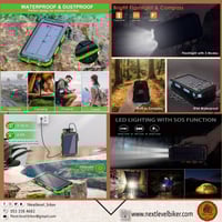 شاحن متنقل مع كشاف بالطاقه الشمسية