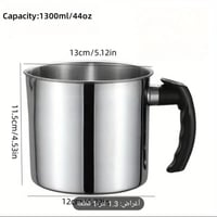 وعاء مخصص لتذويب الشموع يد مقاومة للحرارة سعة 1.3L
