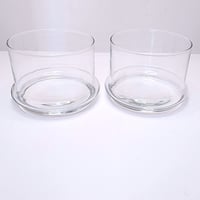مجموعة عدد 2 وعاء زجاج قاعدة سميكة سعة 700 مل