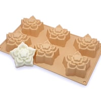 قالب سيليكون وردة 6 في 1 مجسمة