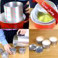 وعاء مخصص لتذويب الشموع يد مقاومة للحرارة سعة 1.3L
