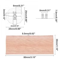 فتيل خشب مموج عريض الكمية ( 5 حبات )