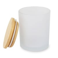 مجموعة (6) علب شمع فاخرة مثلج بغطاء خشبي سعة 250 م...