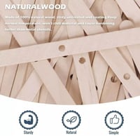 حامل وتوسيط فتيل خشب 10 قطعة