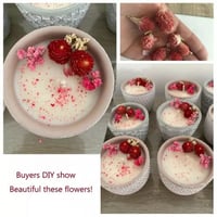 زهرة حمراء مجففة لتزين الشمع 20 حبة تقريبا