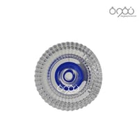 راس شيشة زجاج بمقبض سيلكون ازرق