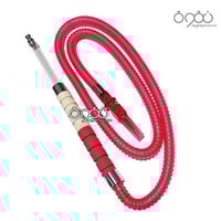 لي شيشة تيتشا وردي بمقبض نحيل شفاف