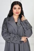 عبايه قلاب ملون نص كلوش منسوجه من الكريب الفاخر