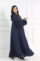 عباية ملونة دبل كلوش منسوجة من قماش الكريب الفاخر...