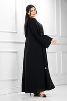 عباية نصف كلوش منسوجة من قماش كريب الفاخر مع طرحته...