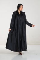 عباية كلوش منسوجة من قماش التفته اللمعه مع طرحتها