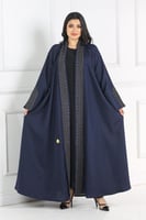 عباية ملونة دبل كلوش منسوجة من قماش الكريب الفاخر...