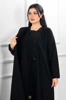 عباية نصف كلوش منسوجة من قماش الكريب الفاخر مع طرح...