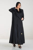 عباية كلوش منسوجة من قماش التفته اللمعه مع طرحتها