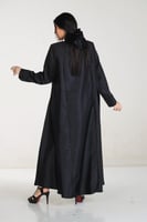 عباية كلوش منسوجة من قماش التفته اللمعه مع طرحتها