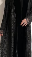 عبايه انوثه شتوي دانتيل ومخمل