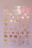 خروف العيد ذهبي شفاف 3 و 4 سم تقريبا